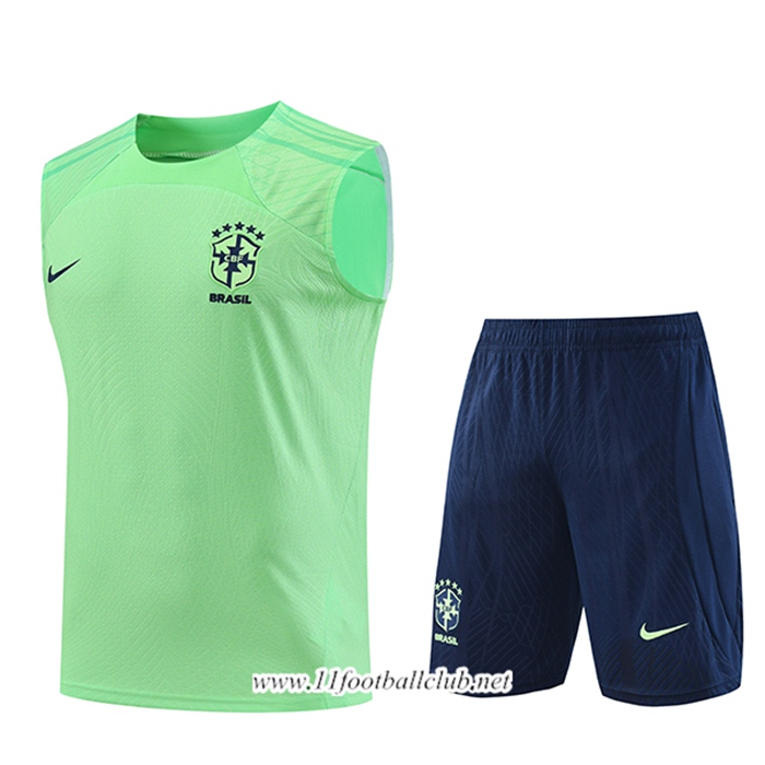Ensemble Training Debardeur + Shorts Brésil Vert 2023/2024