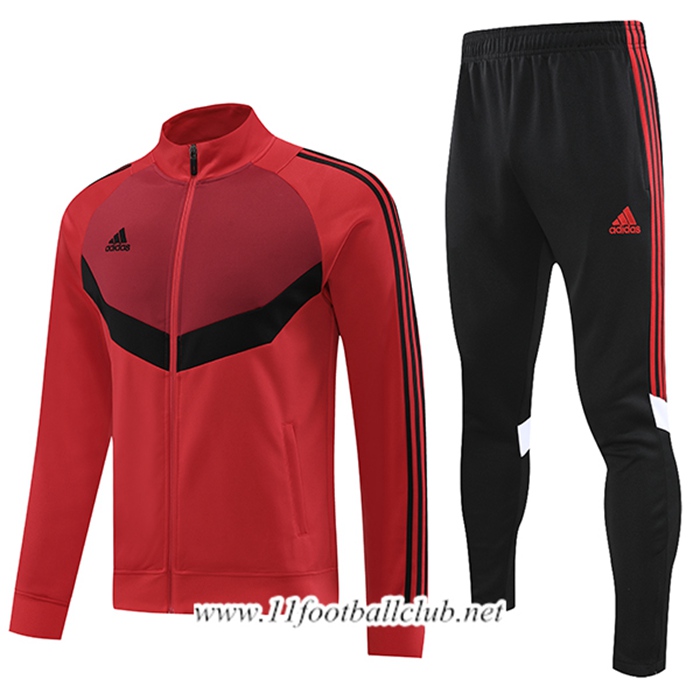 Ensemble Survetement de Foot - Veste Adidas Rouge 2023/2024
