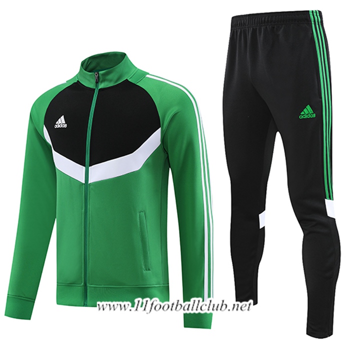 Ensemble Survetement de Foot - Veste Adidas Vert/Noir 2023/2024