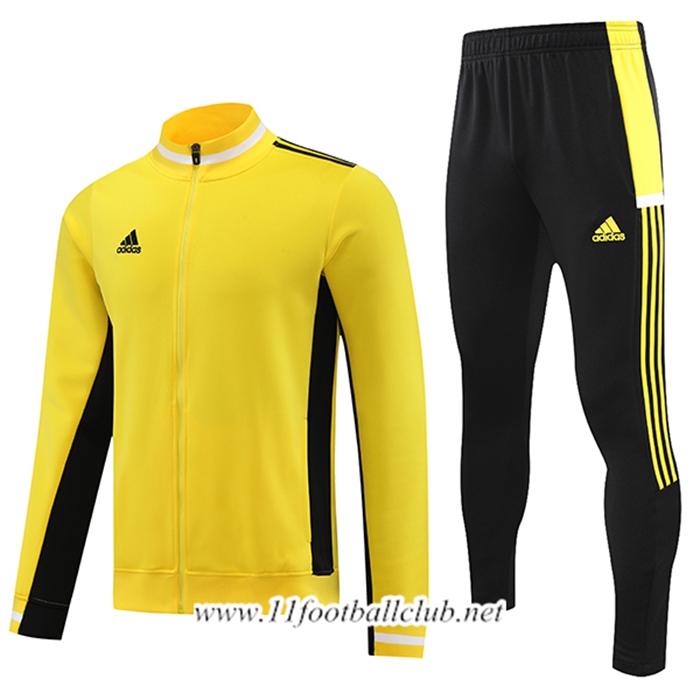 Ensemble Survetement de Foot - Veste Adidas Jaune 2023/2024