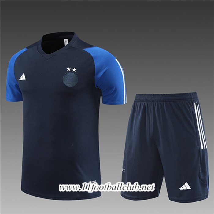 Ensemble Training T-Shirts + Shorts Algérie Enfant Bleu Marine 2023/2024