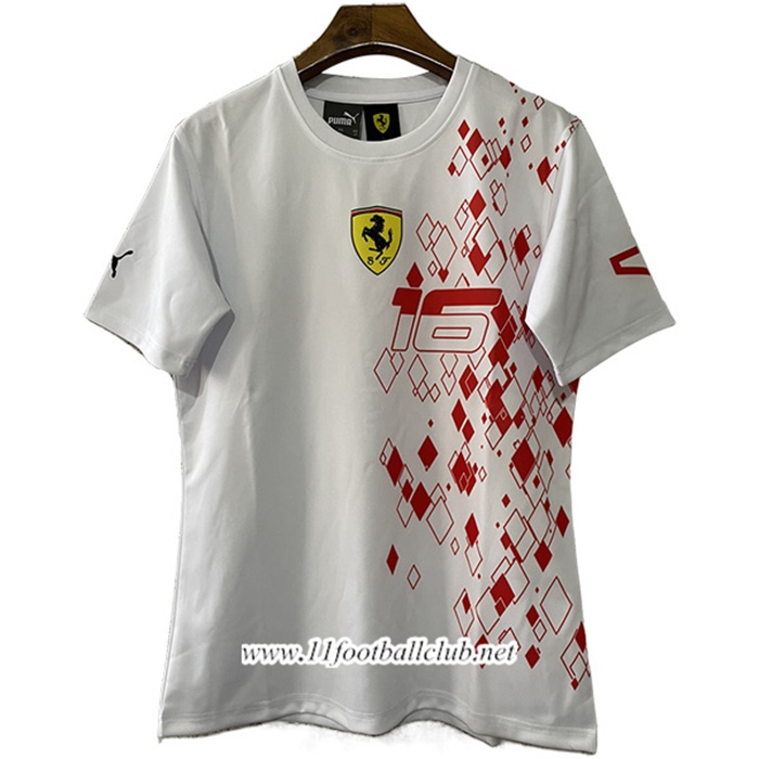 T-Shirt F1 Scuderia Ferrari Team Blanc 2023