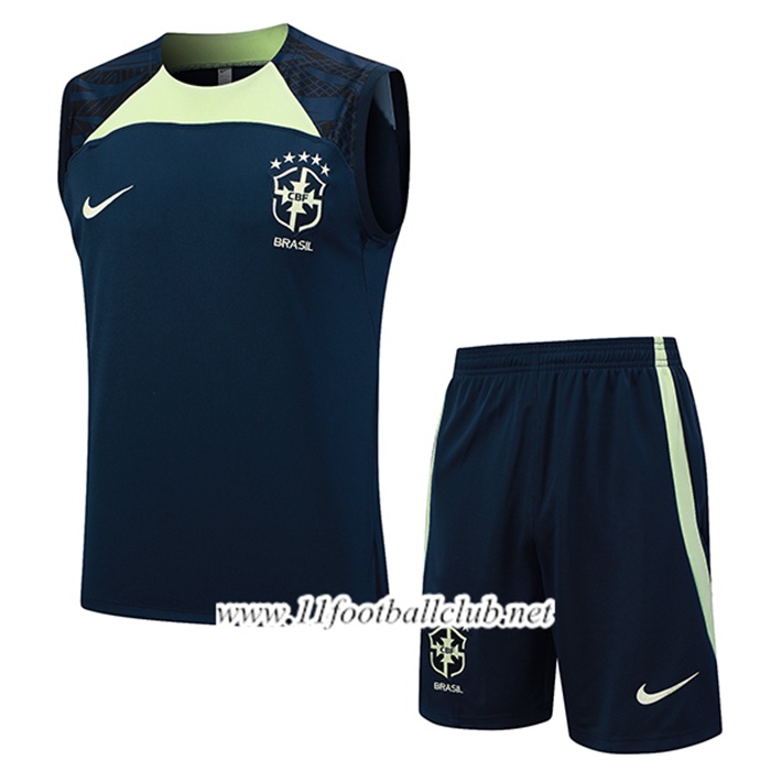 Ensemble Training Debardeur + Shorts Bresil Bleu Marine 2023/2024