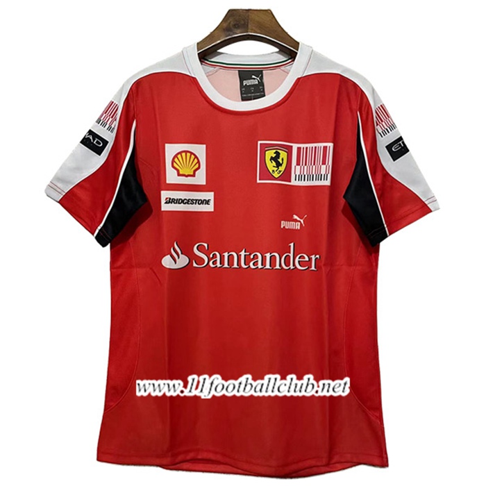T-Shirt F1 Scuderia Ferrari Team Retro Rouge 2023