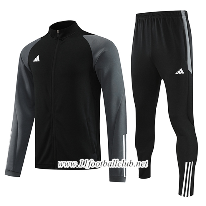 Ensemble Survetement de Foot - Veste Adidas Noir 2023/2024 -02