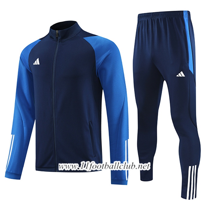 Ensemble Survetement de Foot - Veste Adidas Bleu 2023/2024 -02