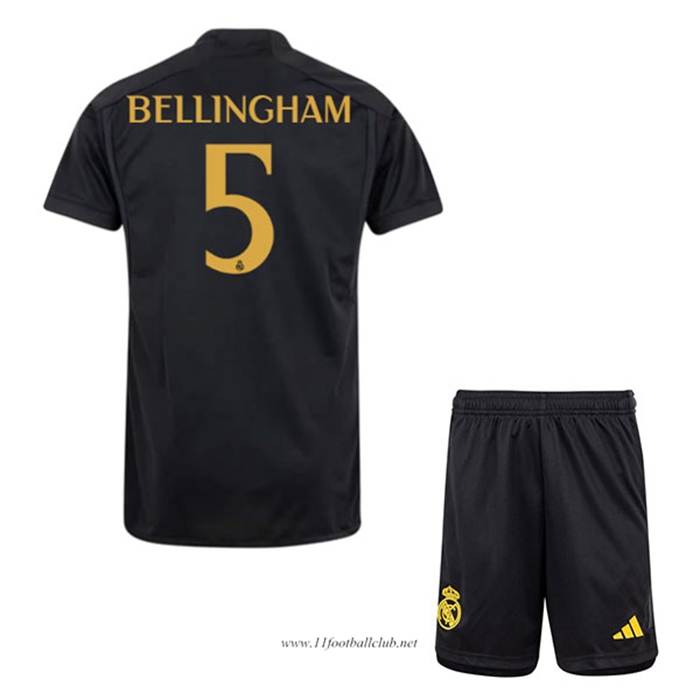 Maillot de Foot Real Madrid (BELLINGHAM #5) Enfants 2023/2024 Third