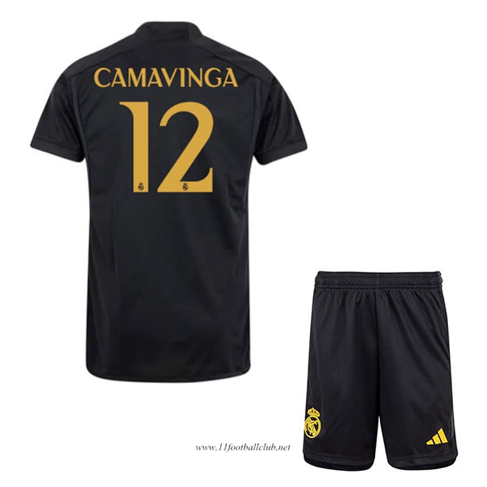 Maillot de Foot Real Madrid (CAMAVINGA #12) Enfants 2023/2024 Third