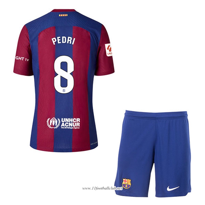 Maillot de Foot Barcelona (PEDRI #8) Enfants 2023/2024 Domicile