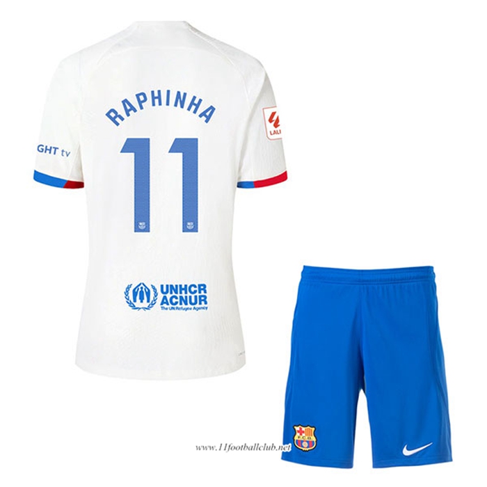 Maillot de Foot Barcelona (RAPHINHA #11) Enfants 2023/2024 Exterieur