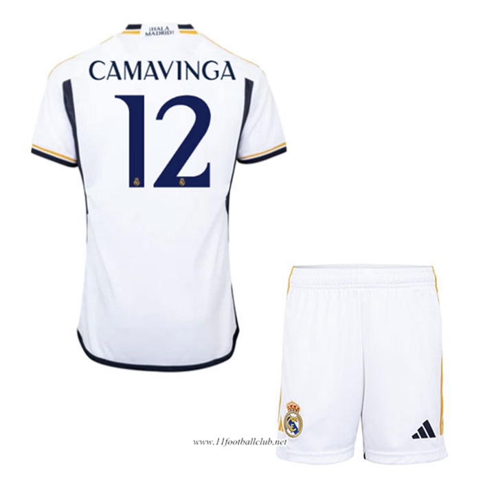 Maillot de Foot Real Madrid (CAMAVINGA #12) Enfants 2023/2024 Domicile