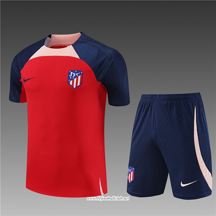 Ensemble Training T-Shirts + Shorts Atletico Madrid Enfant Rouge 2023/2024