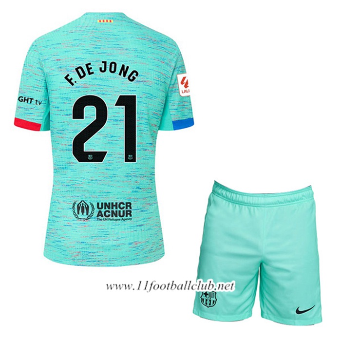 Maillot de Foot Barcelona (F. DE JONG #21) Enfants 2023/2024 Third