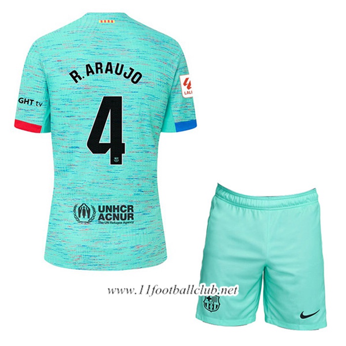 Maillot de Foot Barcelona (R. ARAUJO #4) Enfants 2023/2024 Third