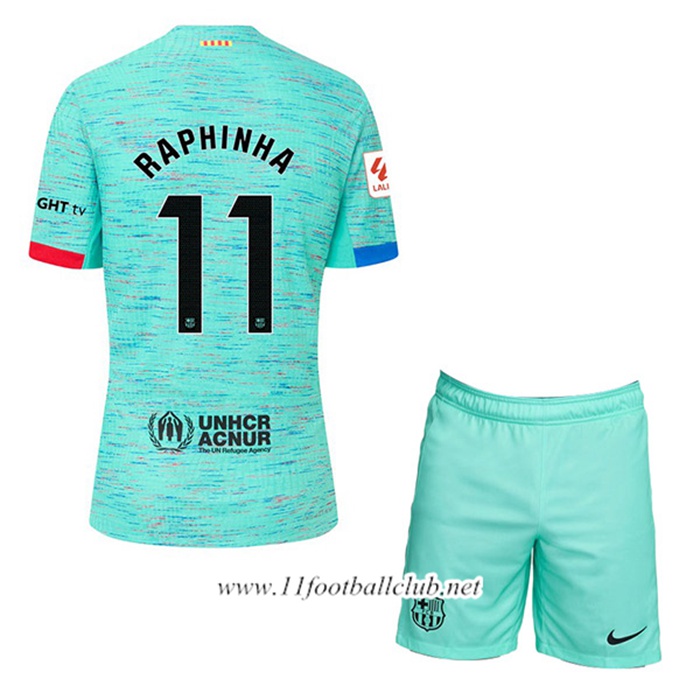 Maillot de Foot Barcelona (RAPHINHA #11) Enfants 2023/2024 Third