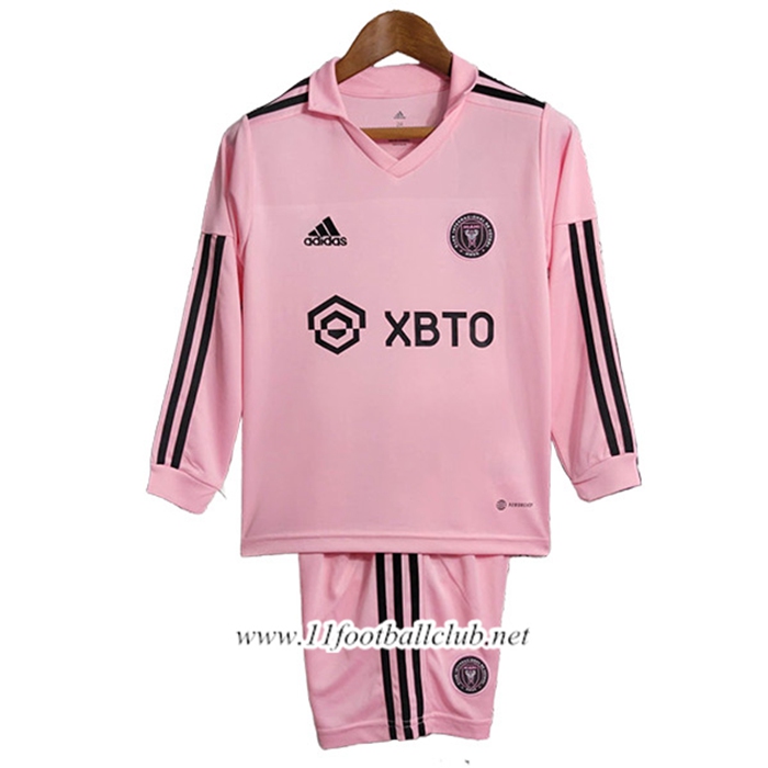 Maillot de Foot Inter Miami CF Enfant Domicile Manche Longue 2023/2024