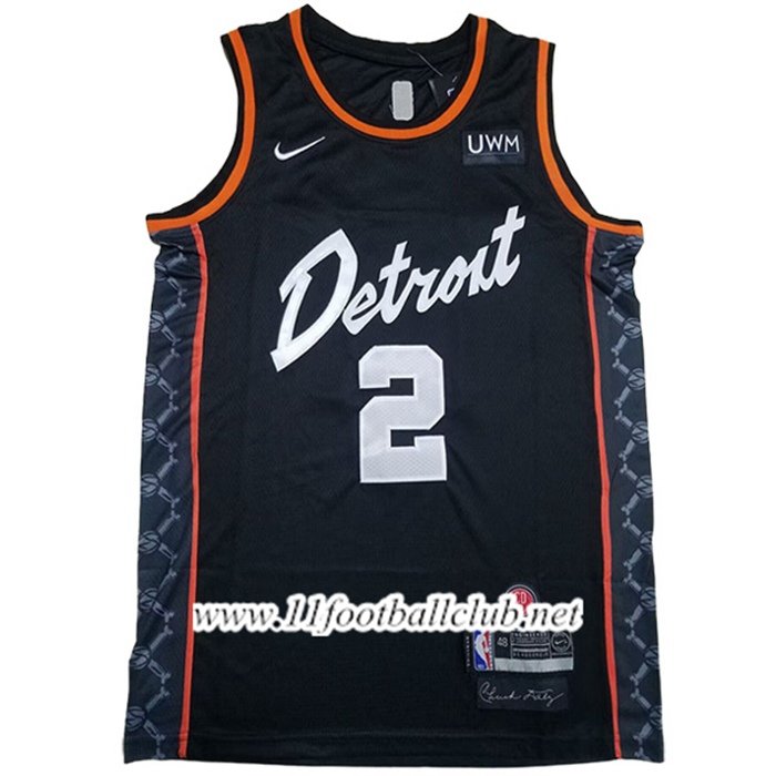 Maillot Detroit Pistons (CUNNINGHAM #2) 2023/24 Noir