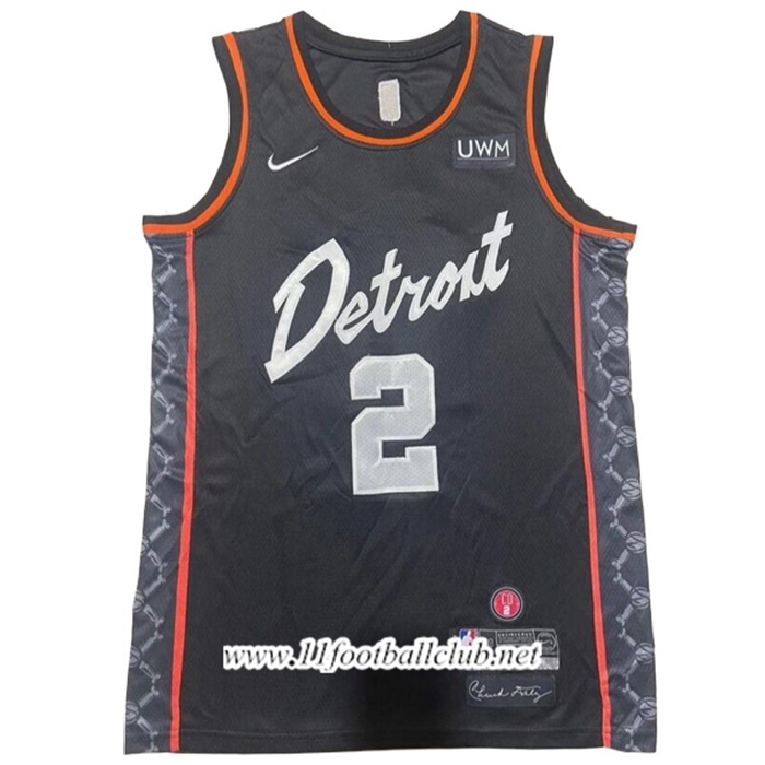 Maillot Detroit Pistons (CUNNINGHAM #2) 2023/24 Noir-02