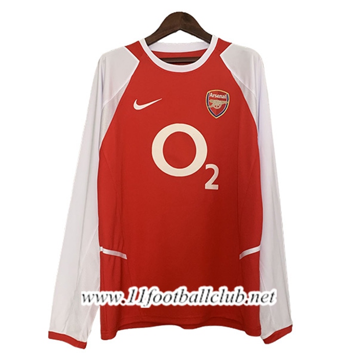 Maillot de Foot Arsenal Retro Domicile Manches Longues 2002/2004
