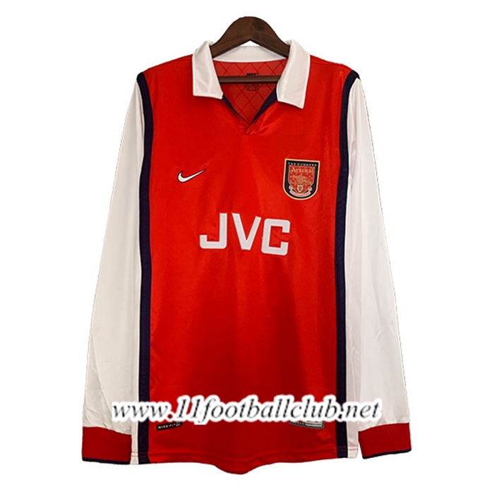 Maillot de Foot Arsenal Retro Domicile Manches Longues 1998/1999