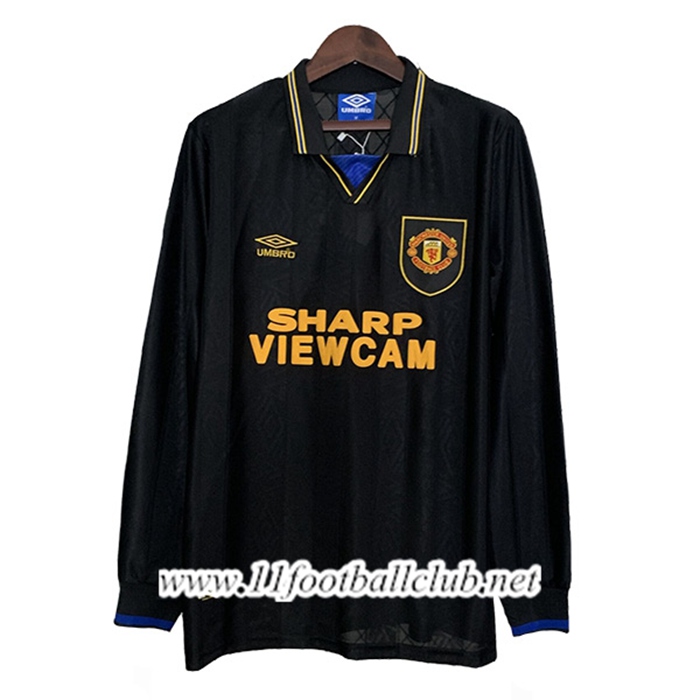 Maillot de Foot Manchester United Retro Exterieur Manches Longues 1993/1995