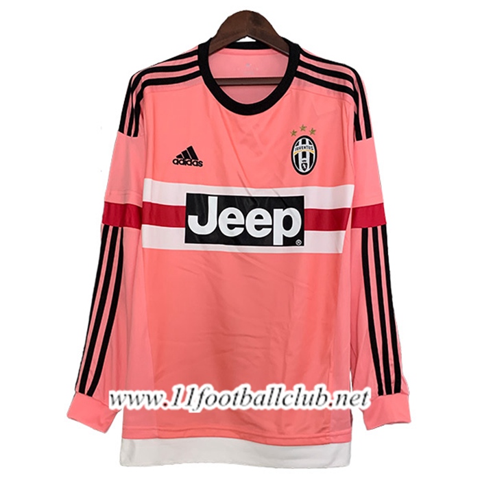 Maillot de Foot Juventus Retro Exterieur Manches Longues 2015/2016