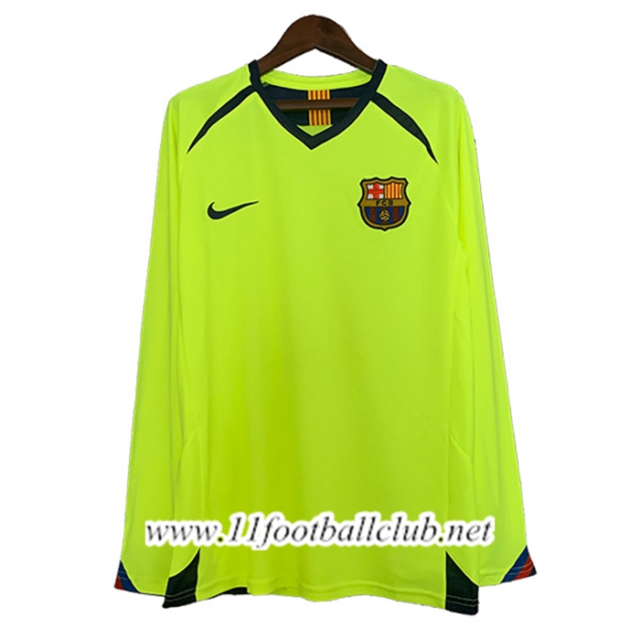 Maillot de Foot FC Barcelone Retro Exterieur Manches Longues 2005/2006