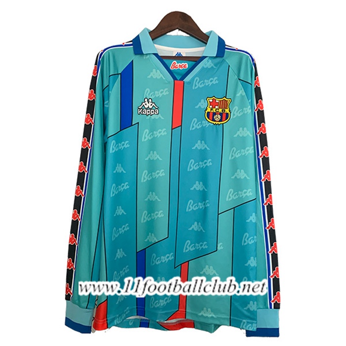 Maillot de Foot FC Barcelone Retro Exterieur Manches Longues 1996/1997