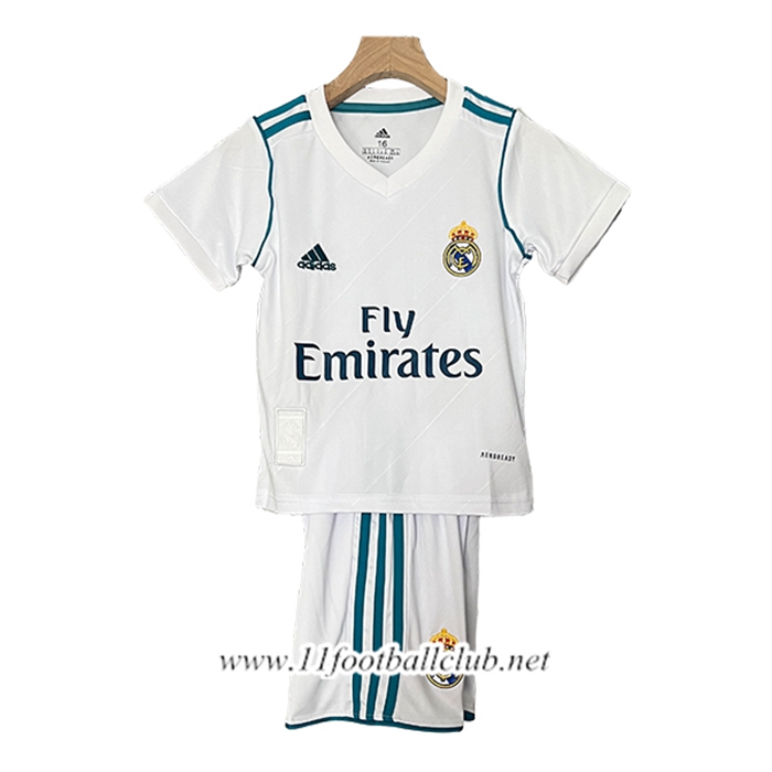 Maillot de Foot Real Madrid Retro Enfant Domicile 2017/2018