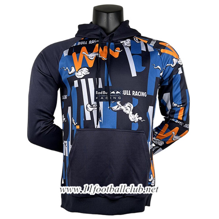 Sweatshirt Capuche F1 RedBull Racing Team Noir/Bleu/Orange 2024