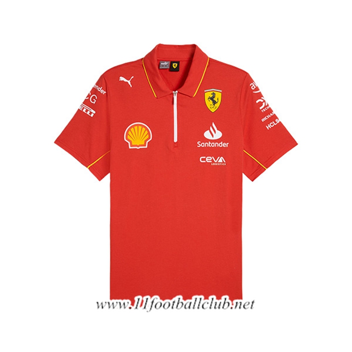 Polo F1 Scuderia Ferrari Team Rouge/Noir/Jaune 2024