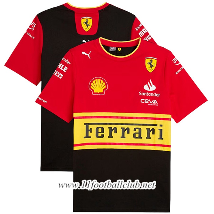 T-Shirt F1 Scuderia Ferrari Team Rouge/Noir/Jaune 2024 -02