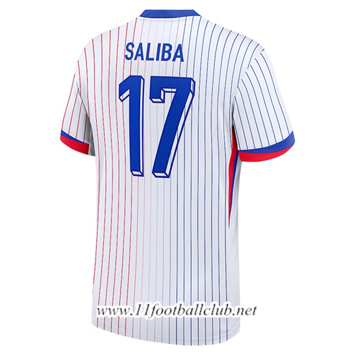 Maillot Equipe Foot France (SALIBA #17) 2024/2025 Exterieur