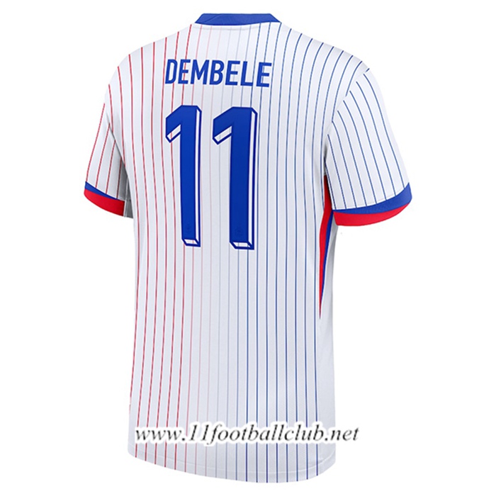 Maillot Equipe Foot France (DEMBELE #11) 2024/2025 Exterieur