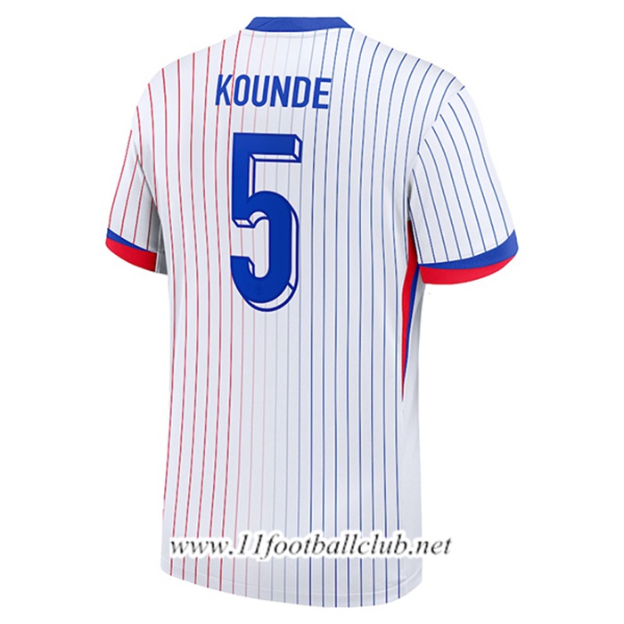 Maillot Equipe Foot France (KOUNDE #5) 2024/2025 Exterieur