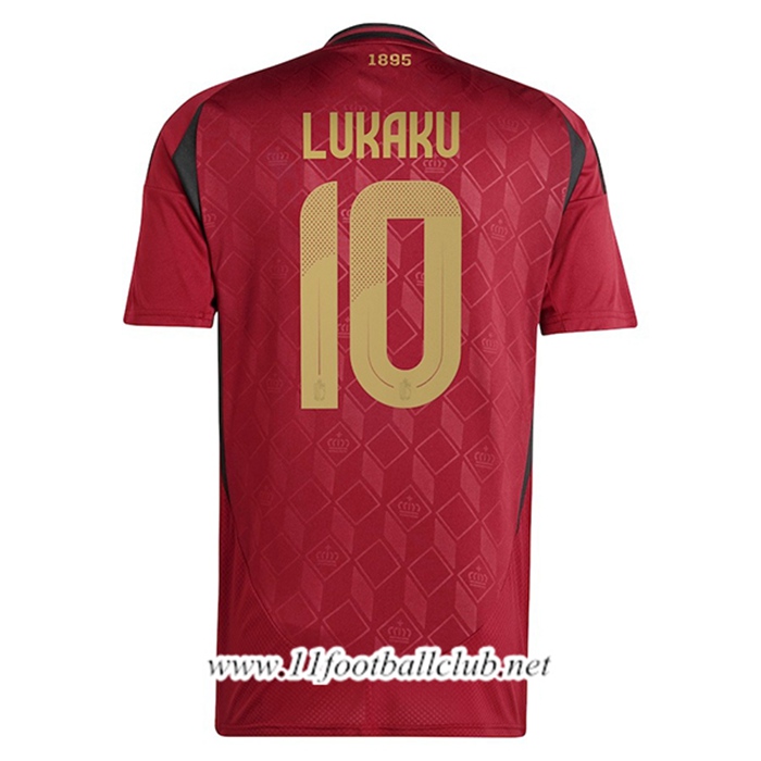 Maillot Equipe Foot Belgique (LUKAKU #10) 2024/2025 Domicile