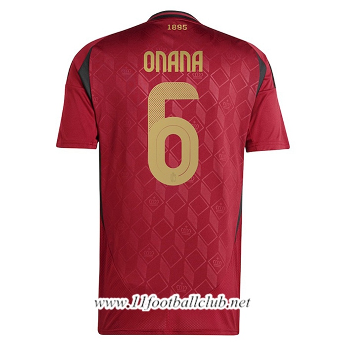 Maillot Equipe Foot Belgique (ONANA #6) 2024/2025 Domicile