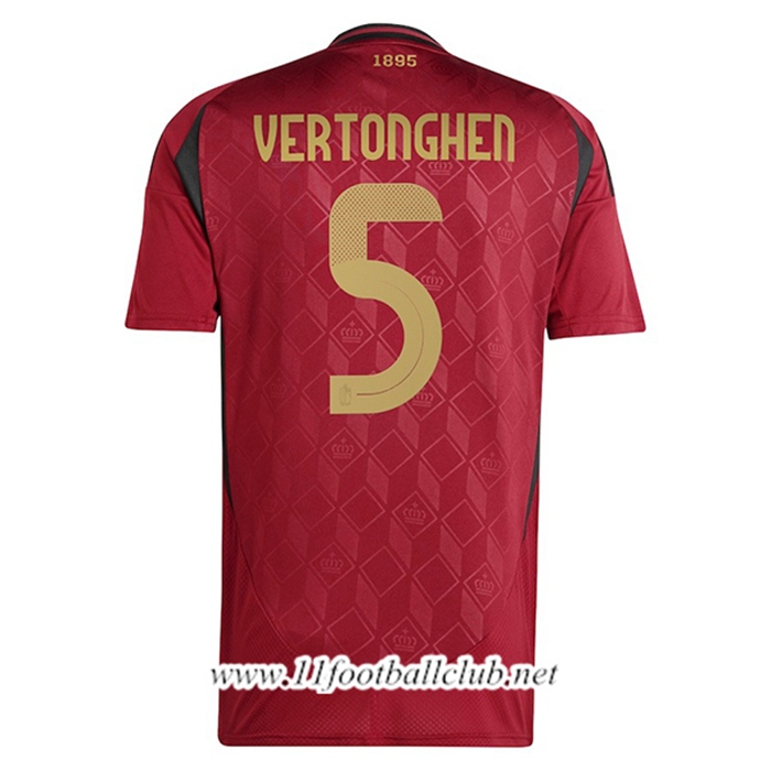 Maillot Equipe Foot Belgique (VERTONGHEN #5) 2024/2025 Domicile