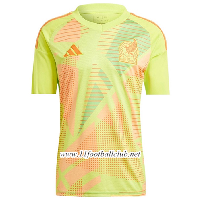 Maillot Equipe Foot Mexique Gardien de But Jaune 2024/2025