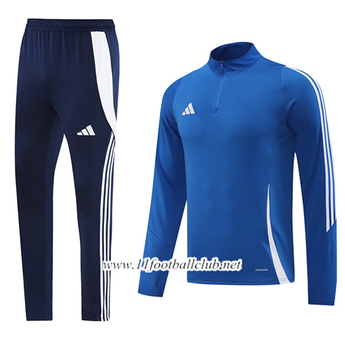 Ensemble Survetement de Foot Adidas Bleu/Blanc 2024/2025