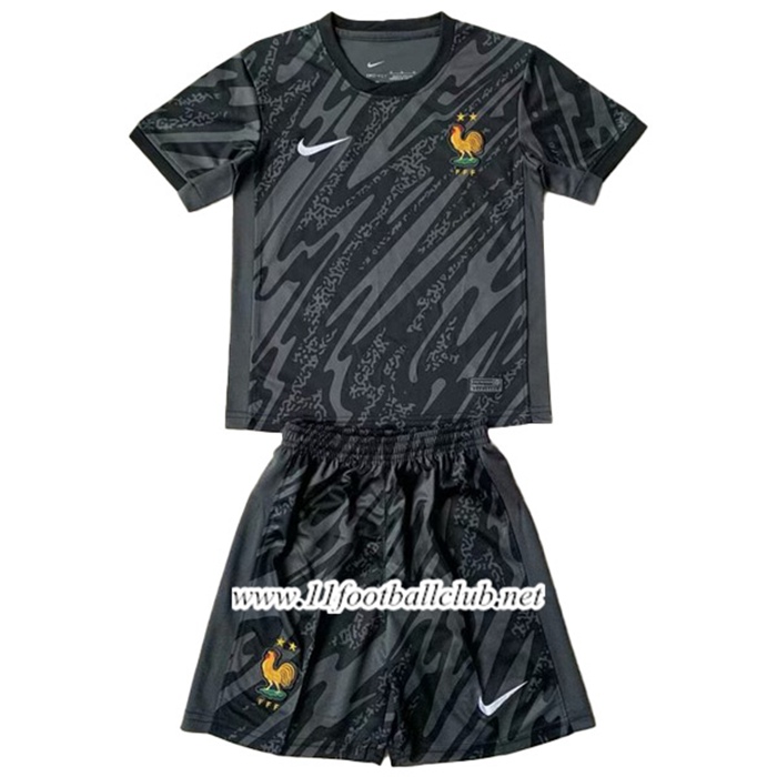 Maillot de Foot France Enfant Gardien de But Noir 2024/2025