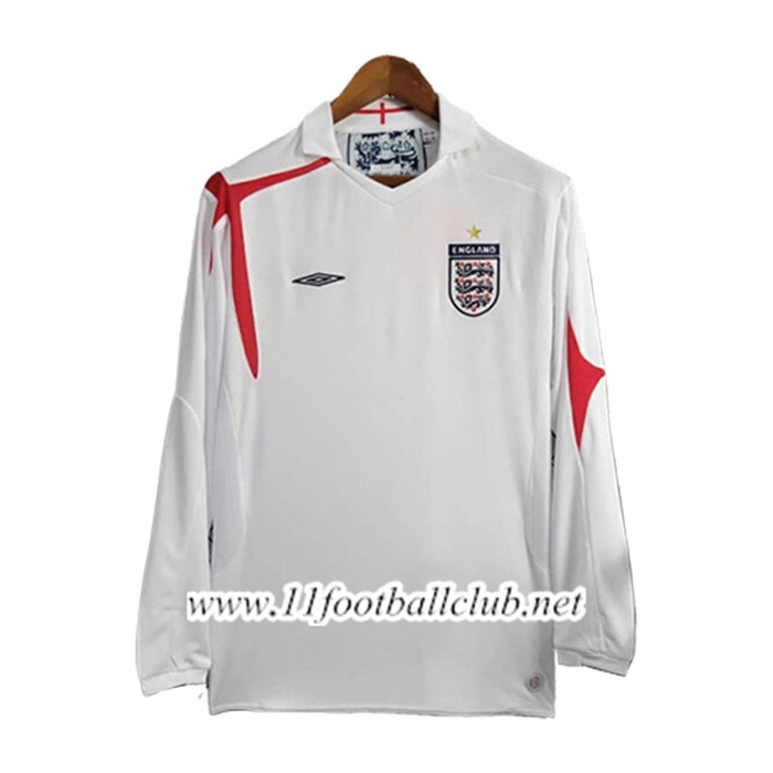 Maillot de Foot Angleterre Retro Domicile Manches Longues 2005