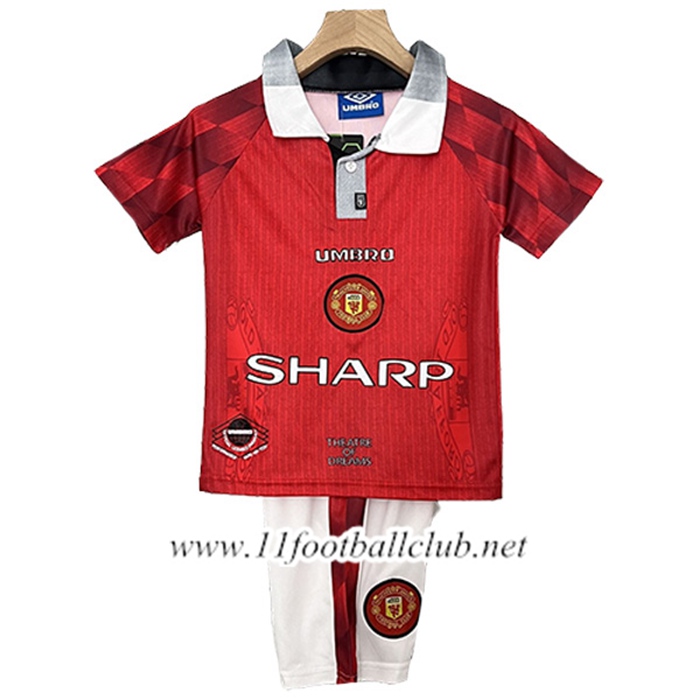 Maillot de Foot Manchester United Retro Enfant Domicile 1996/1997