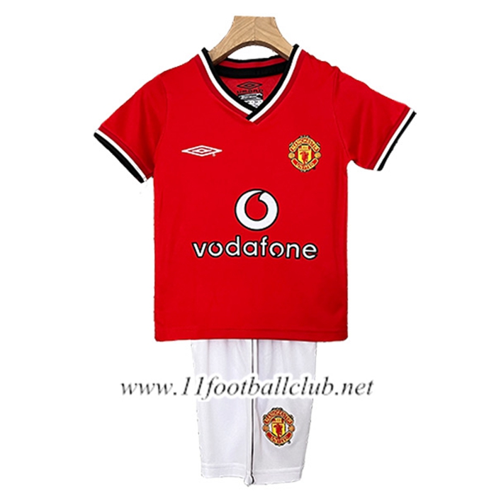 Maillot de Foot Manchester United Retro Enfant Domicile 2000/2001