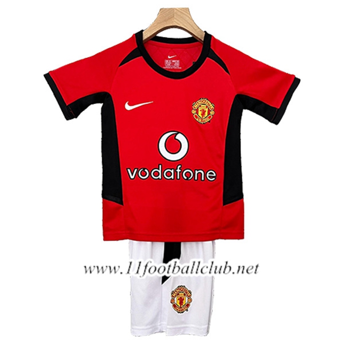 Maillot de Foot Manchester United Retro Enfant Domicile 2002/2004