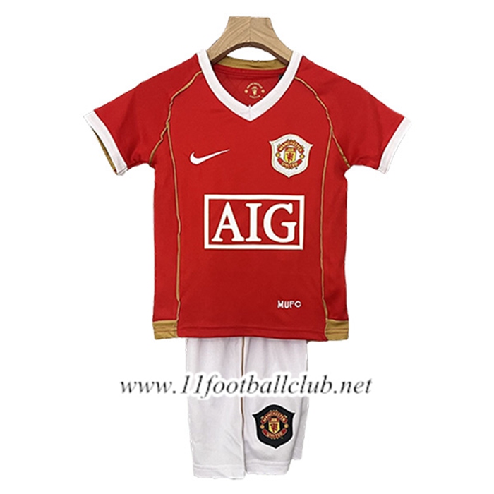 Maillot de Foot Manchester United Retro Enfant Domicile 2006/2007