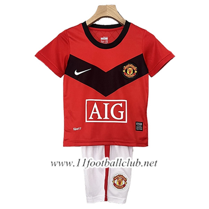 Maillot de Foot Manchester United Retro Enfant Domicile 2009/2010