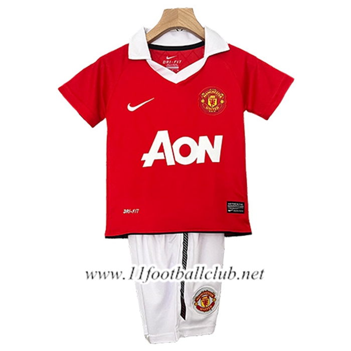 Maillot de Foot Manchester United Retro Enfant Domicile 2010/2011