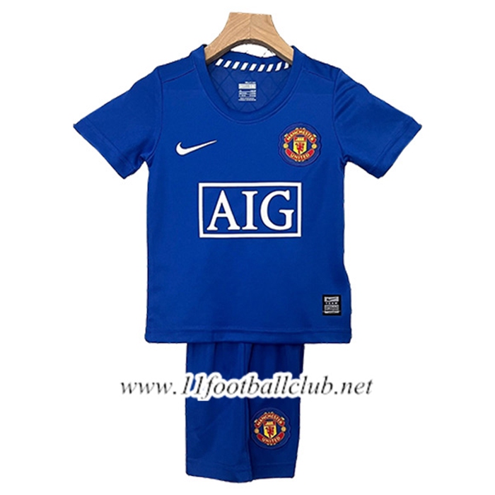 Maillot de Foot Manchester United Retro Enfant Exterieur 2008/2009