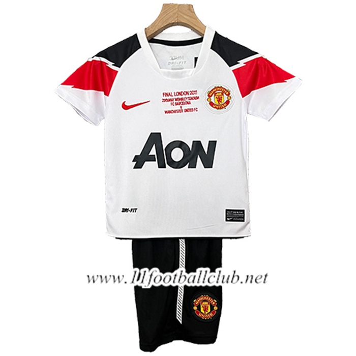 Maillot de Foot Manchester United Retro Enfant Exterieur 2010/2011